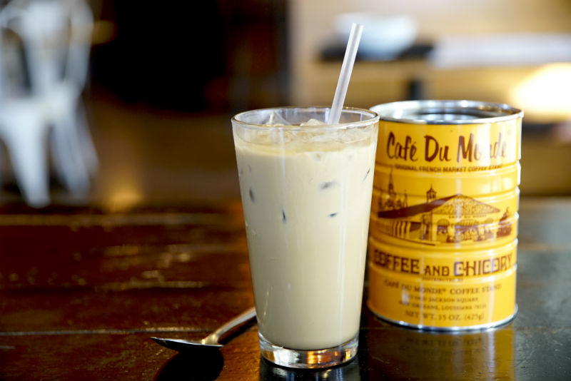 Vietnamese iced coffee made with Cafe du Monde