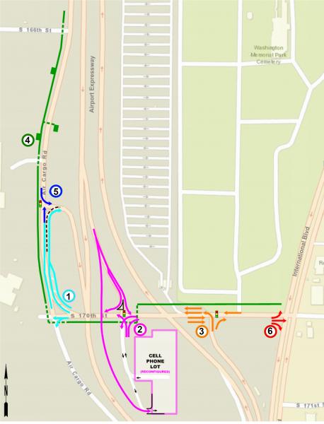 air cargo road and s 170th street planned improvements map