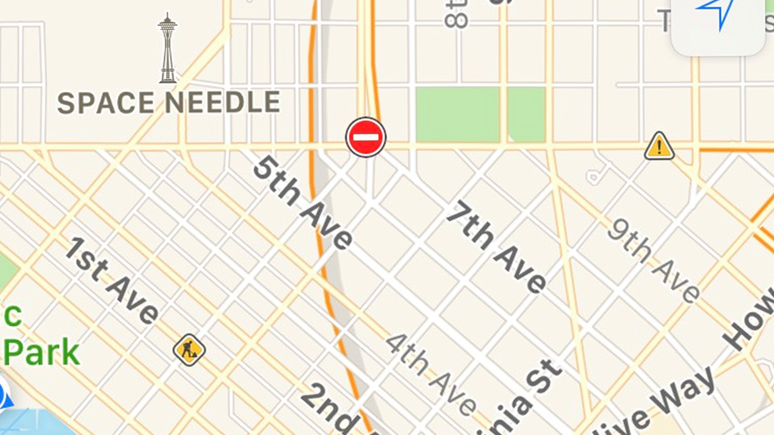 Apple Map of Downtown Seattle