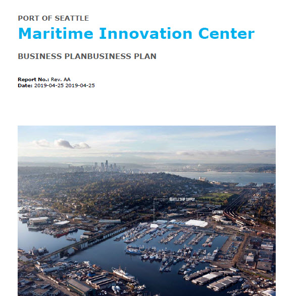 Cover of the business plan