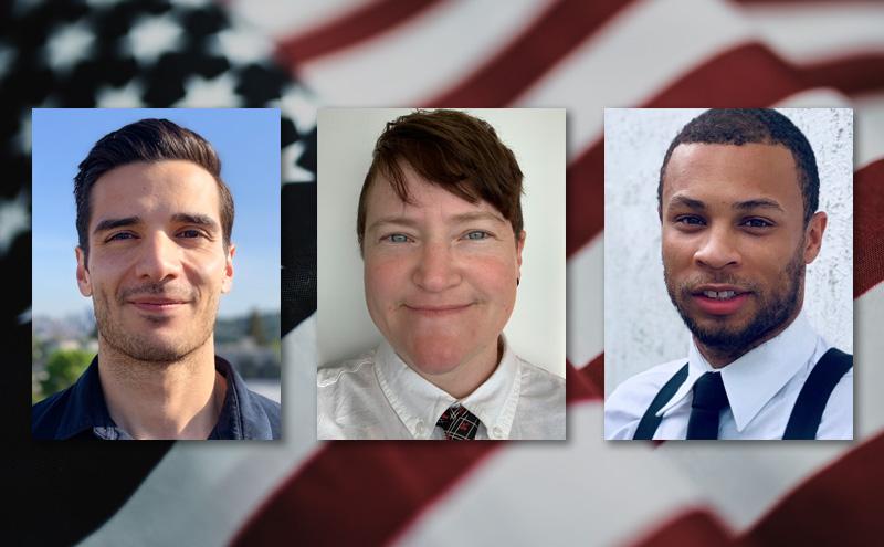 Veteran Fellows headshots of Joseph, Elizabeth, and Terry