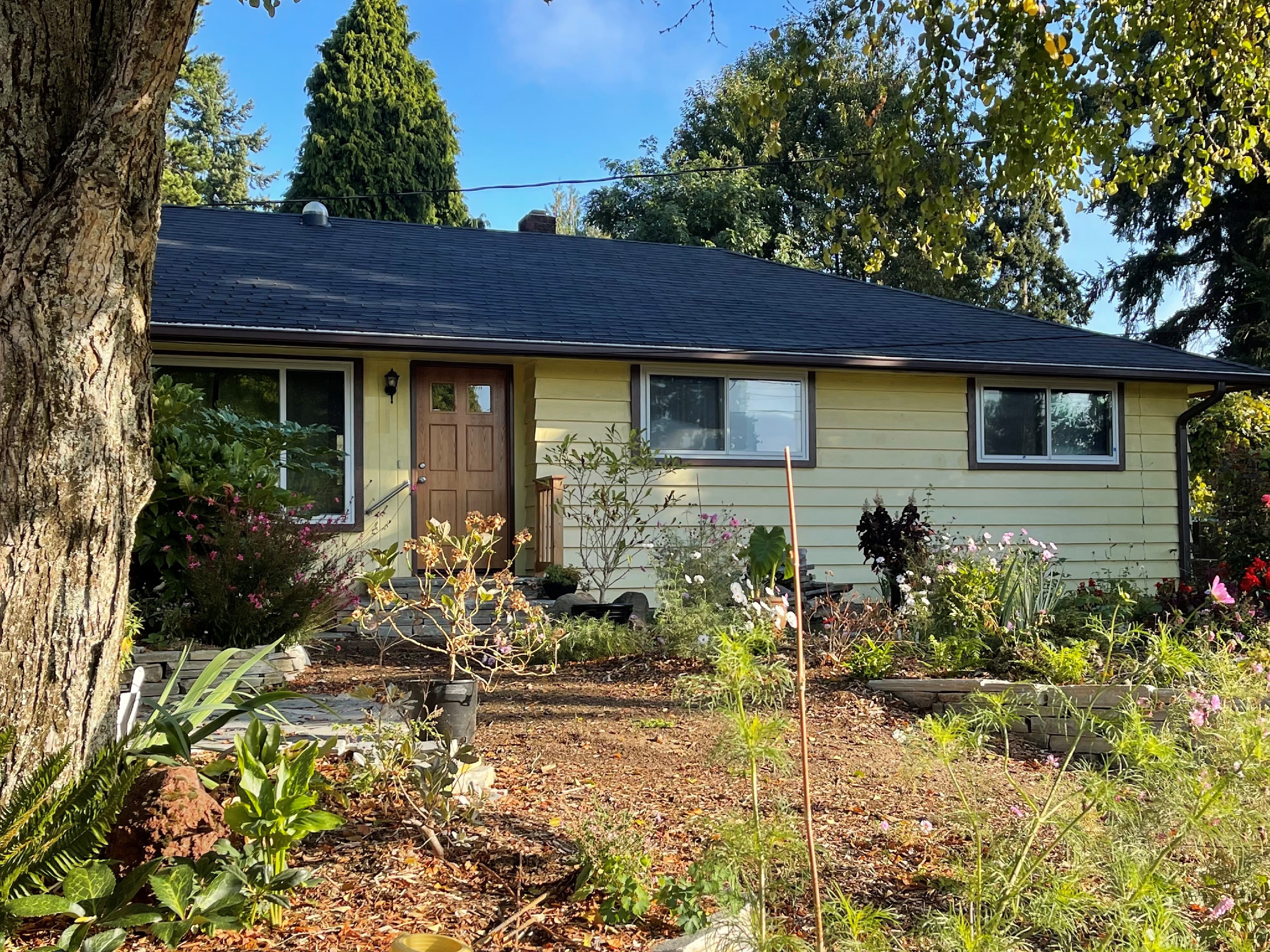 home with new windows and doors to help with mitigating noise from the near by airport