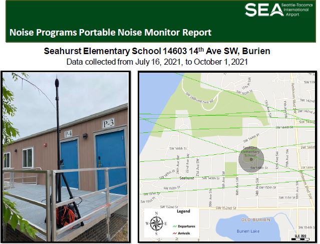 portable noise monitor report for seahurst elementary