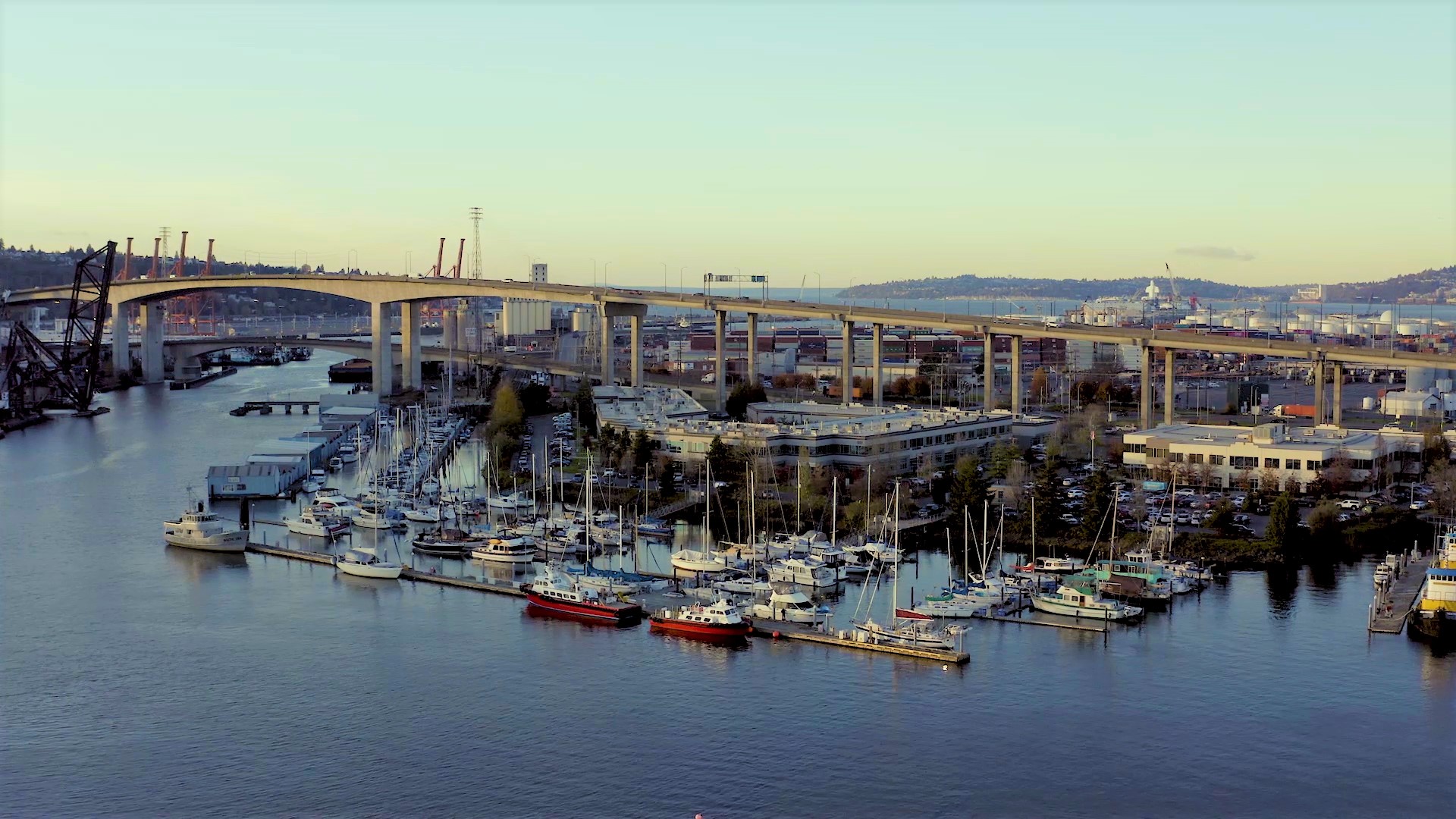 Aerial image of Harbor Island Marina