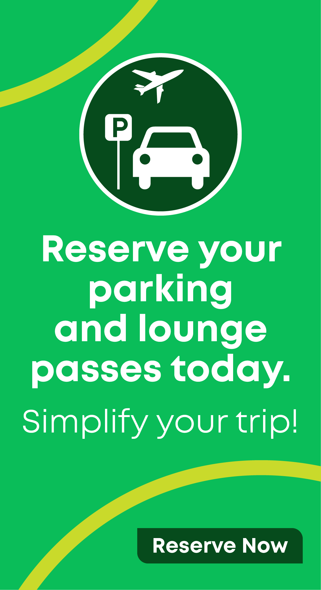 Pre-book your parking and lounge passes today.
