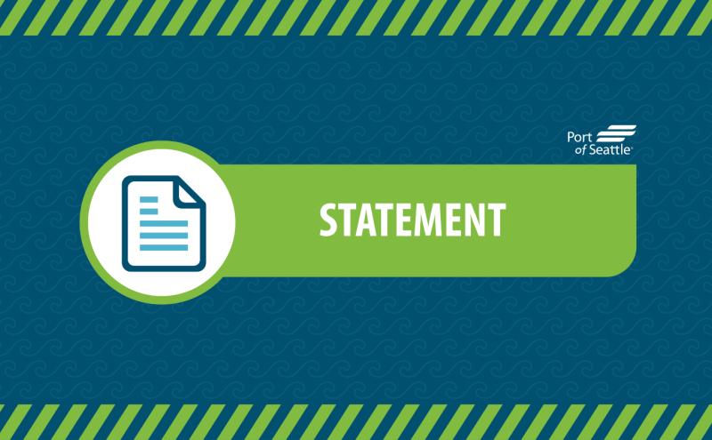Graphic reading 'Statement' with the Port of Seattle logo
