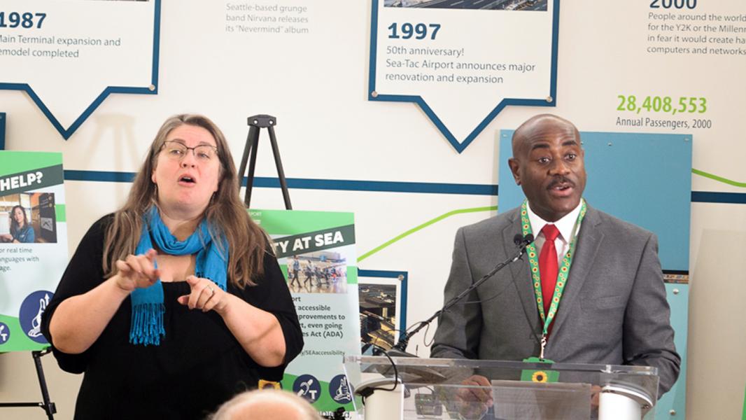 Managing Director of SEA Lance Lyttle talks of the new accessibility programs that will be established. Photo taken Oct. 23, 2019.
