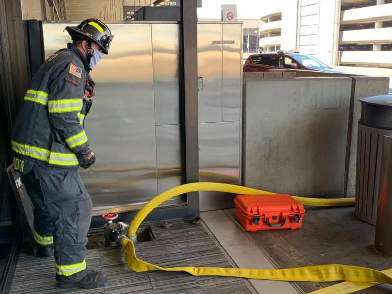 firefighter hose training