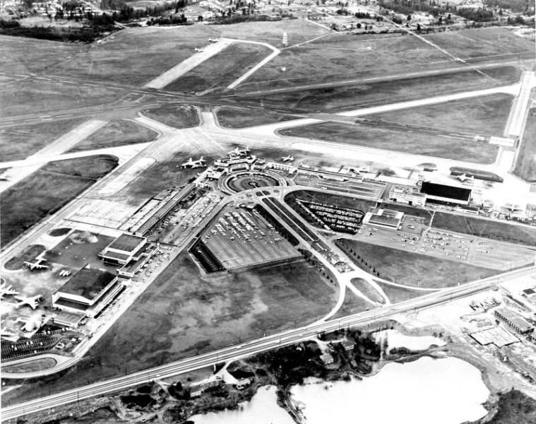 Aerial shot of Sea-Tac 1961