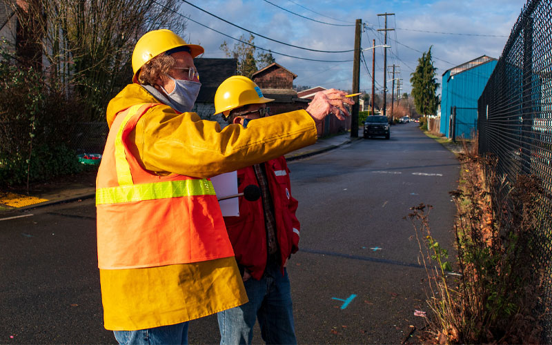George Blomberg working at Duwamish River People's Park.