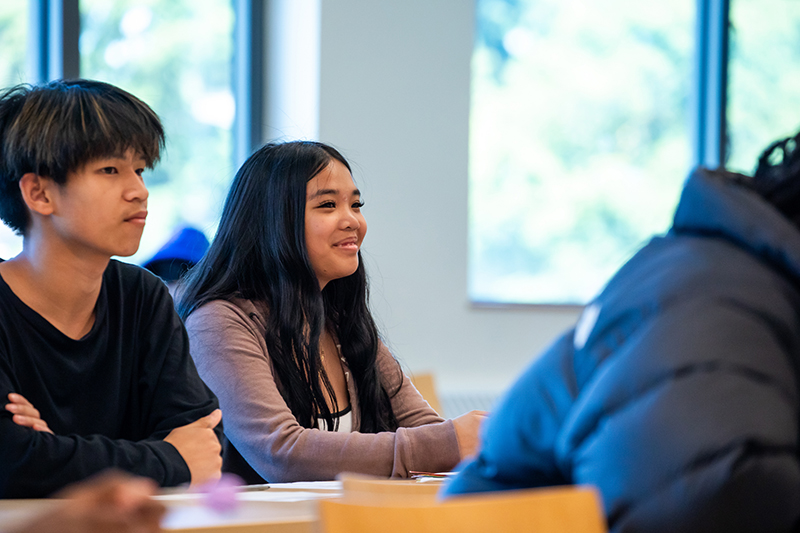 Students listen to Port employees speak at the career panel.