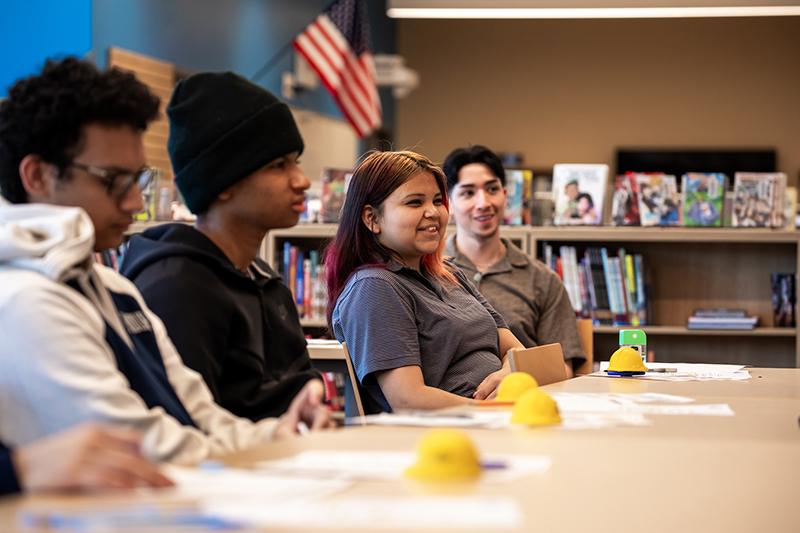 Rainier Beach High School students participate in a career panel with Port employees.