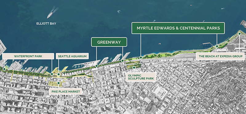 Elliott Bay Connections map