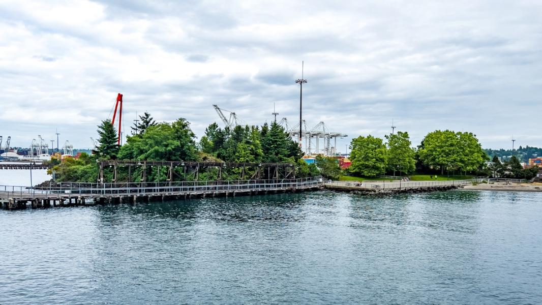 View of Jack Block Park Public Access Area from the water.