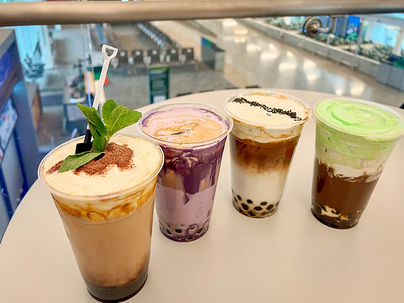 Assorted bubble teas from Neighborhood Bubble Tea & Coffee