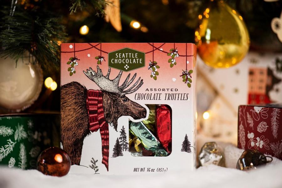 A photo of Seattle Chocolate holiday pack