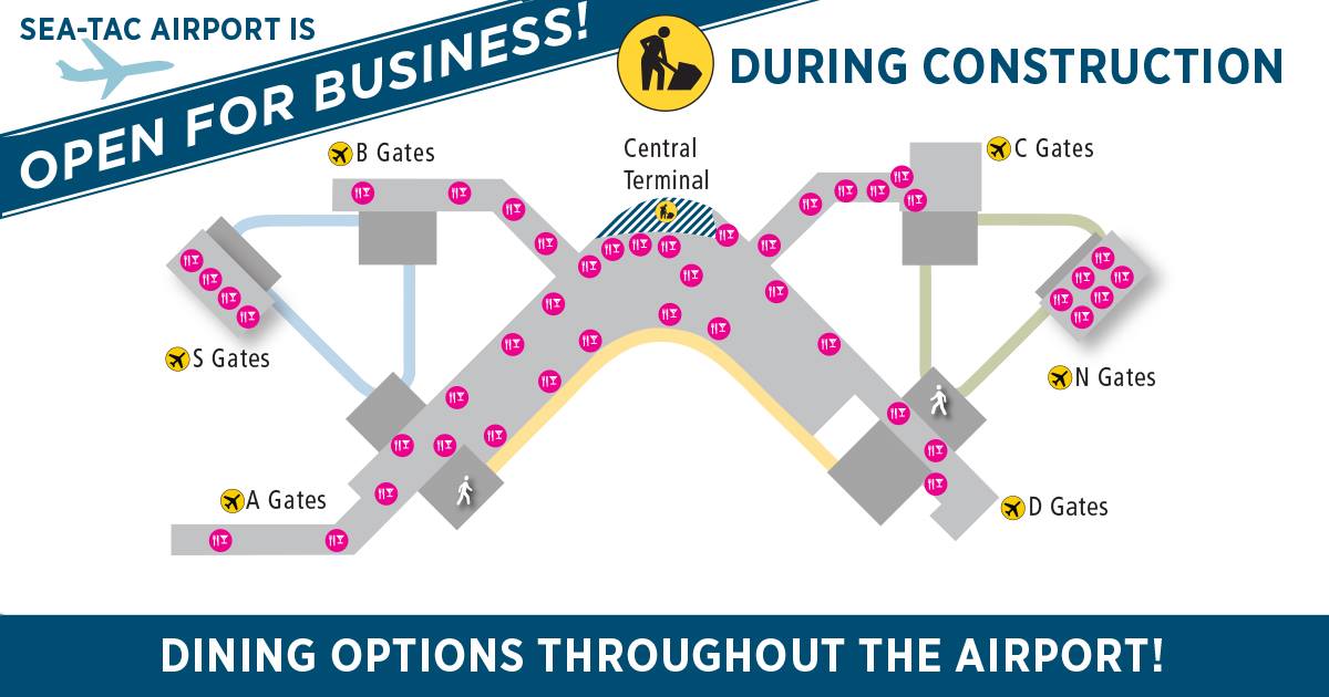 sea airport terminal map Airport Dining Options Port Of Seattle sea airport terminal map