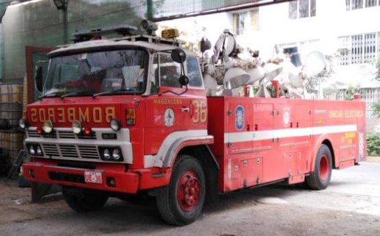 Equipment and fire truck at Magdalena No. 36
