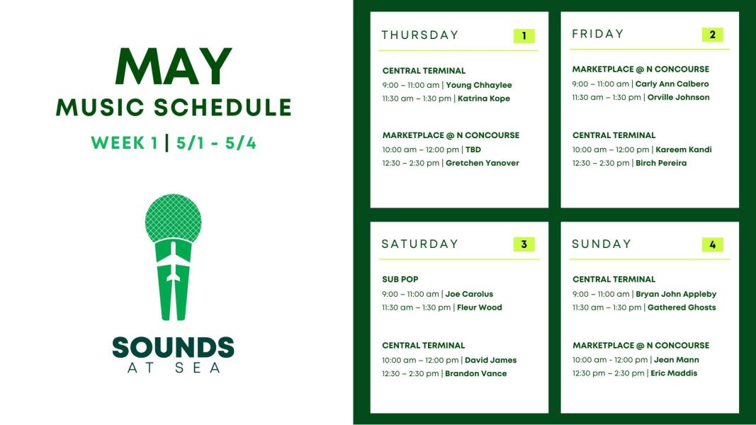 Music Schedule Week 1