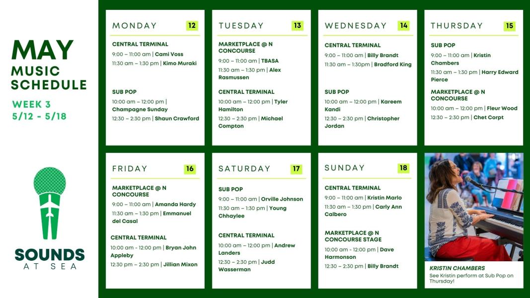 Music Schedule Week 3