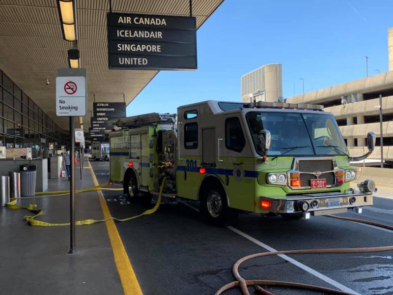 Engine on airport drive