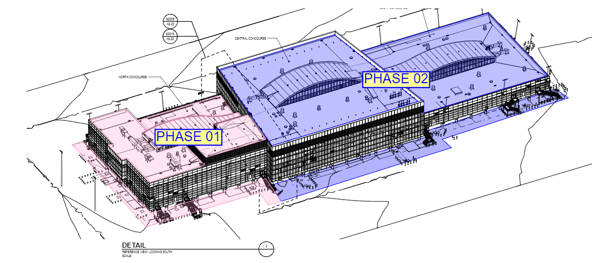 the volume of the building being tested for the air leakage test