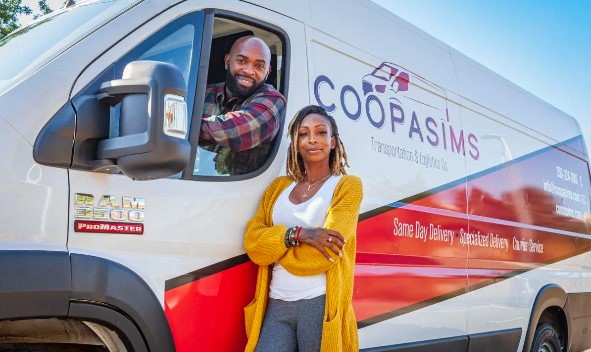Markiss Cooper (left) and Ashley Cooper (right), Owners of Coopasims Transportation and Logiststics
