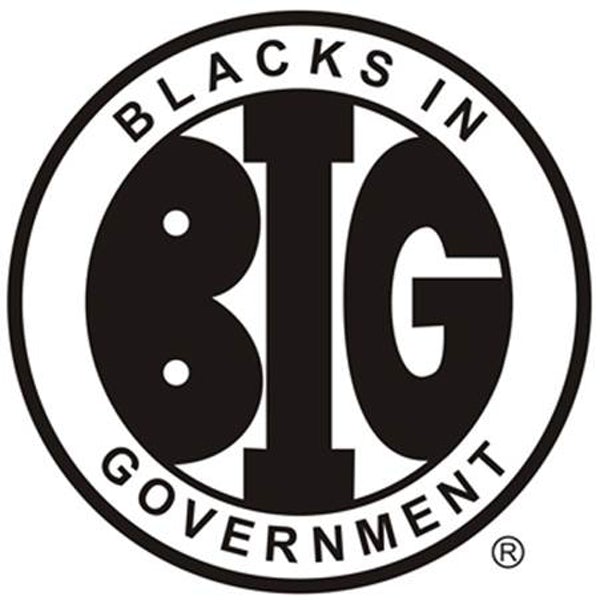 Blacks in Government graphic logo