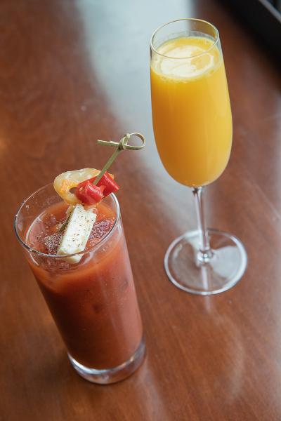 Blood mary and mimosa