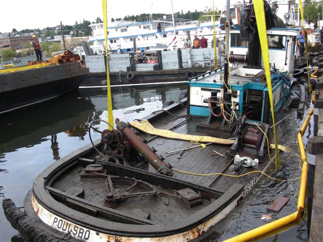 Derelict vessel at the dock