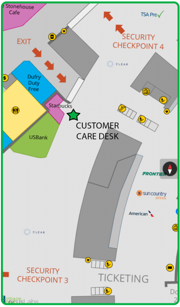 location of customer dsare desk on a map