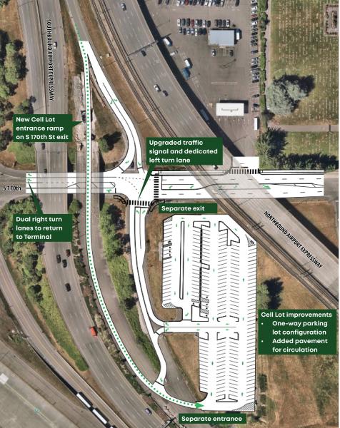 cell phone lot improvements map