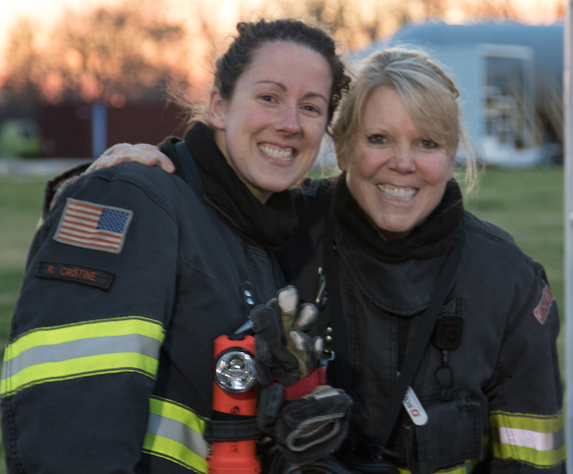Firefighter Rochelle Cristine and Battalion Chief Stephanie McGinnis