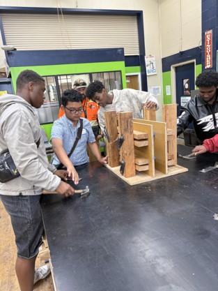 Chief Sealth student participate in hands on activities with Marine Maintenance.