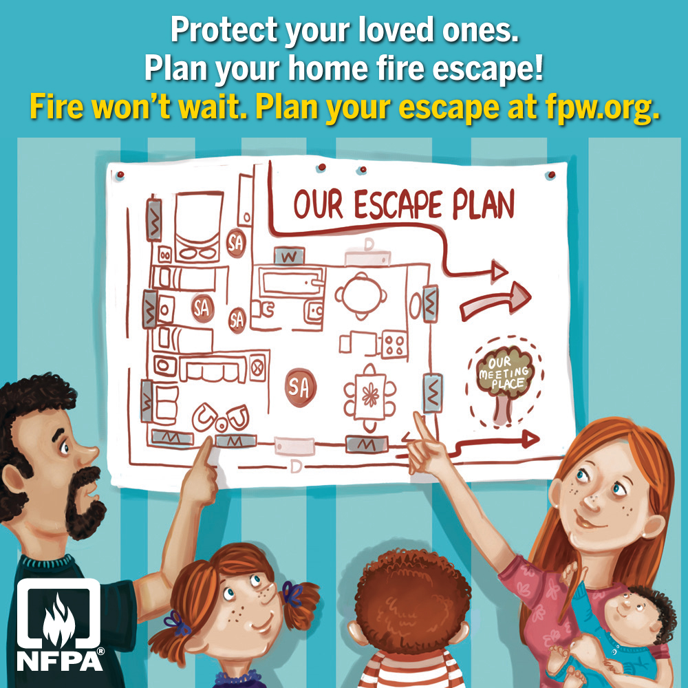 Fire Escape Plan Info Graphic