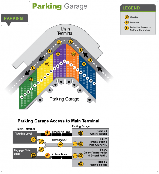 seatac airport arrivals map Sea Airport Parking Garage Map Port Of Seattle seatac airport arrivals map