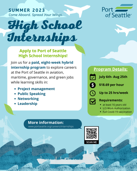 High School Internships flyer
