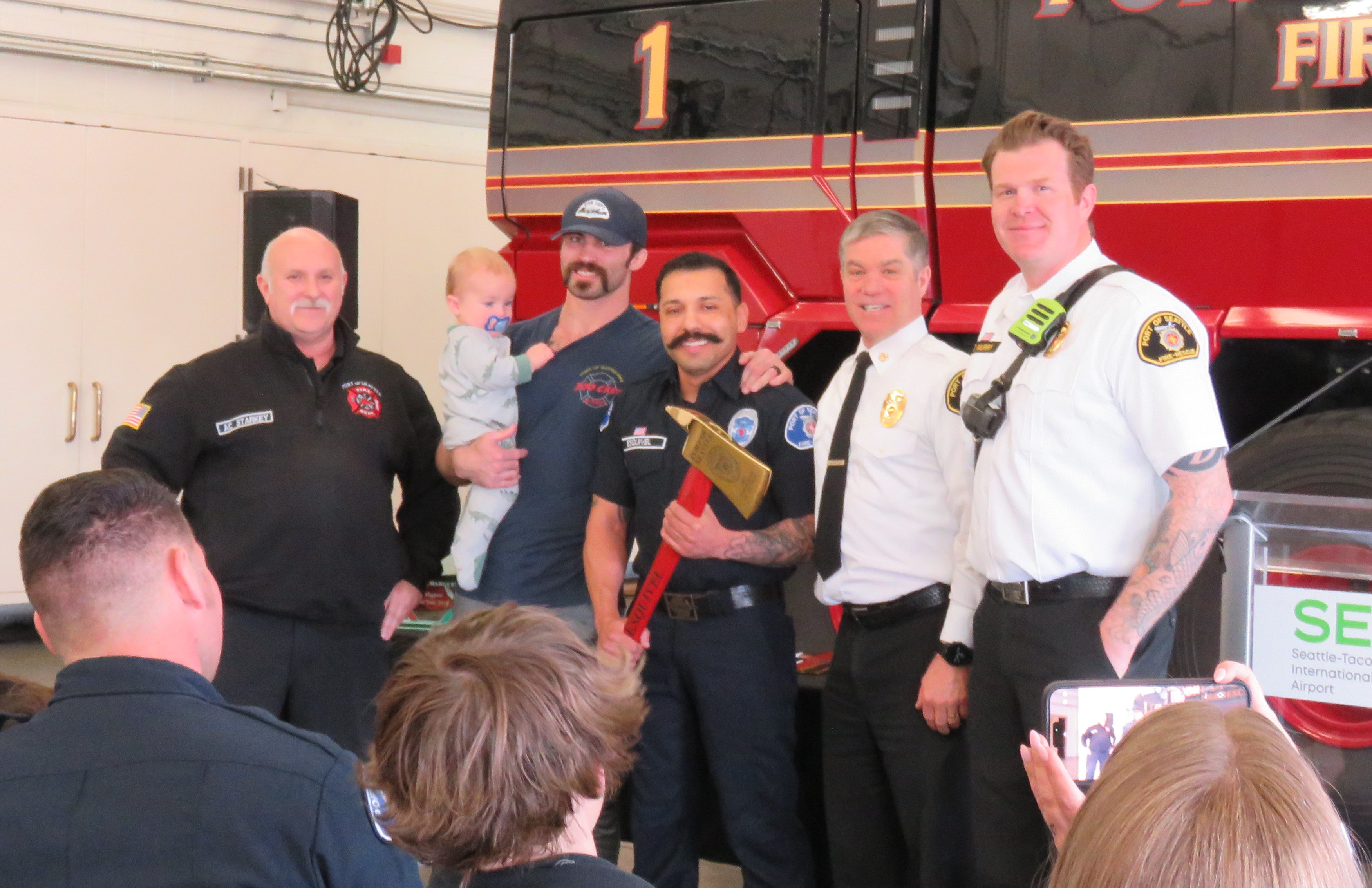 Firefighter Esquivel receives award