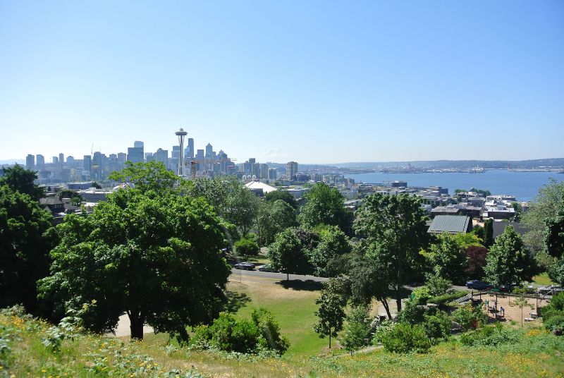 Seattle skyline and Elliott Bay from Kerry Park