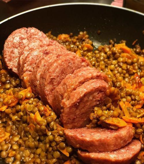 Lentils and sausage