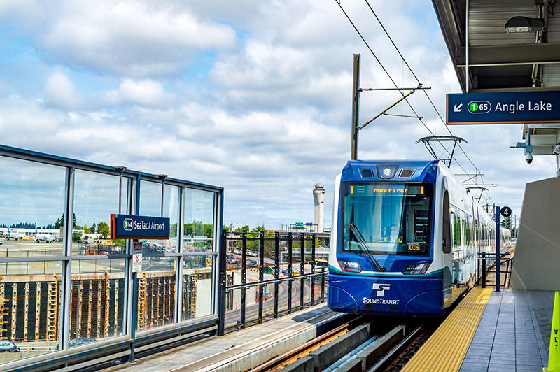 Link light rail at SEA