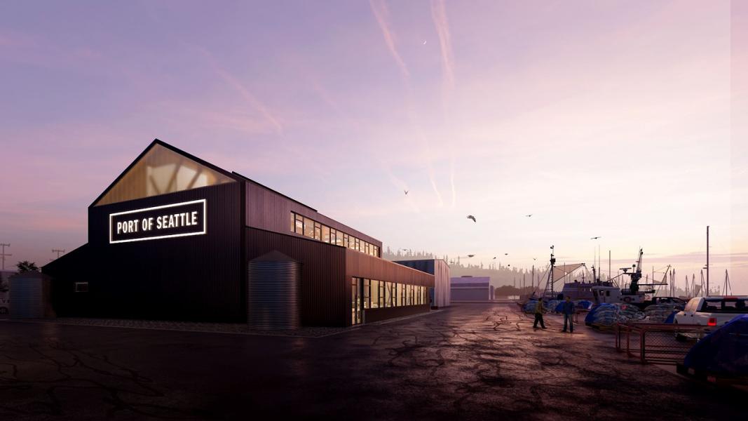 Artistic Rendering of the Maritime Innovation Center at Fishermen's Terminal