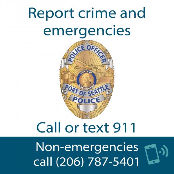 Port of Seattle Police emergency and non emergency contacts