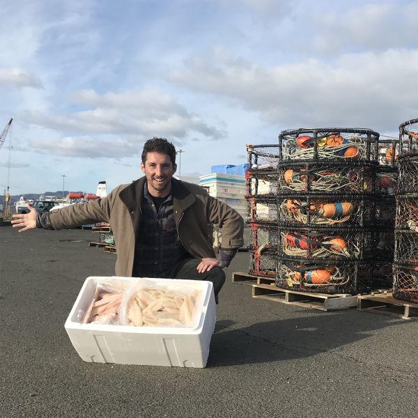 Nick Mendoza with fish.