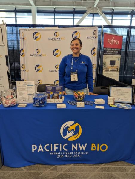 Nicole tabling at an event