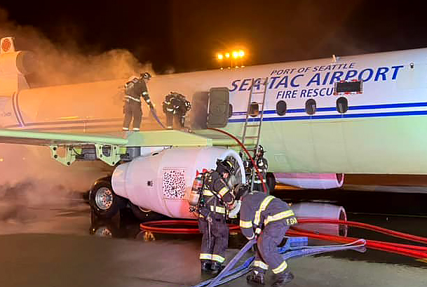 Training on Mock Up Aircraft