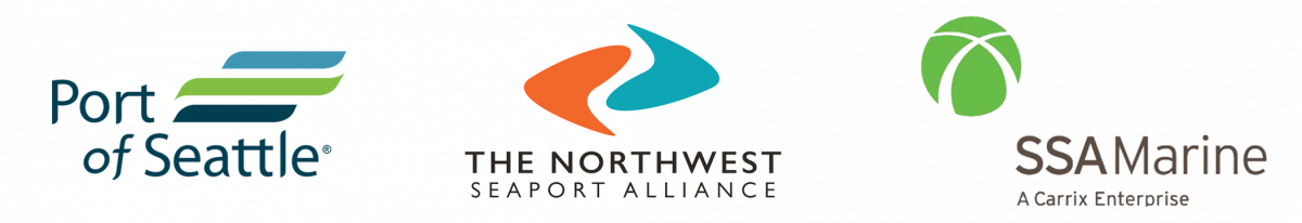 Port of Seattle, NWSA, and SSA Marine logos
