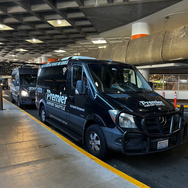 Premier Shuttle at the pick up area