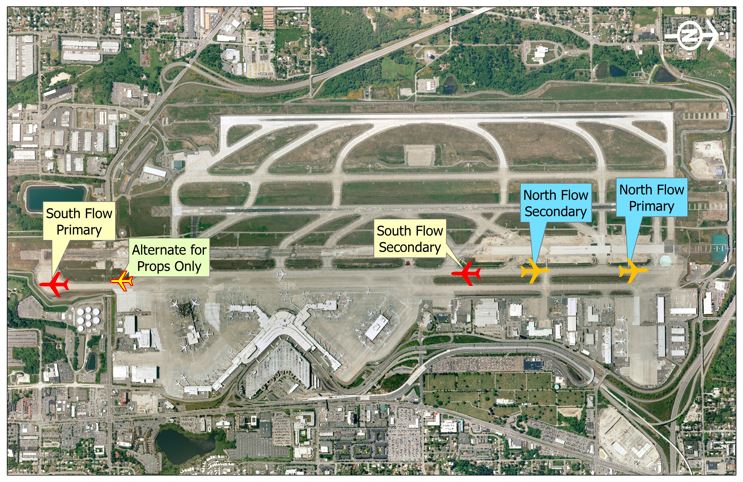 engine runup locations on the Seattle-Tacoma airport runway