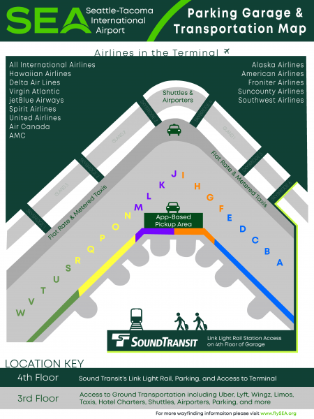 SEA Airport Parking Garage Map